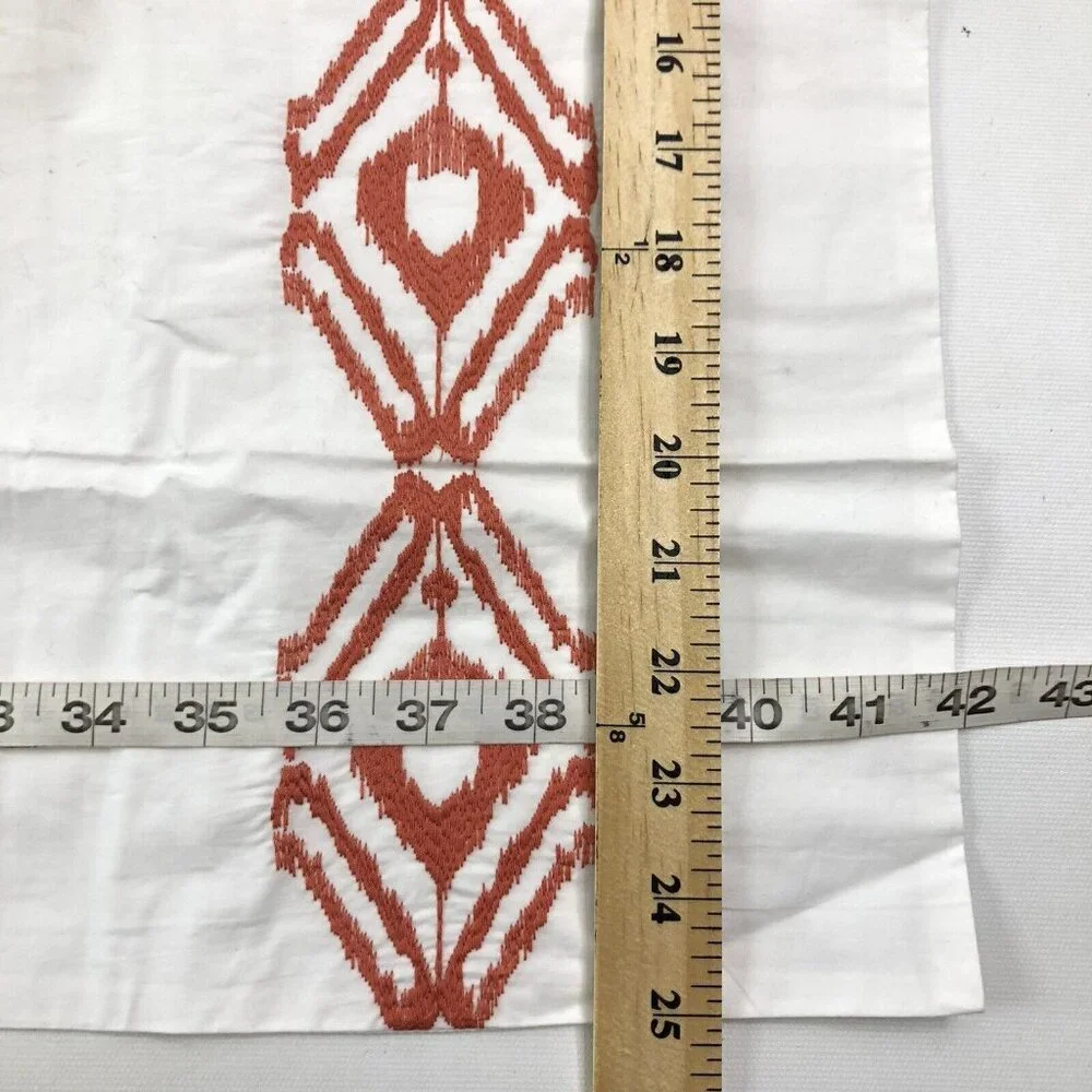 Williams Sonoma Sarez Ikat Oversized Sham Coral Red 42